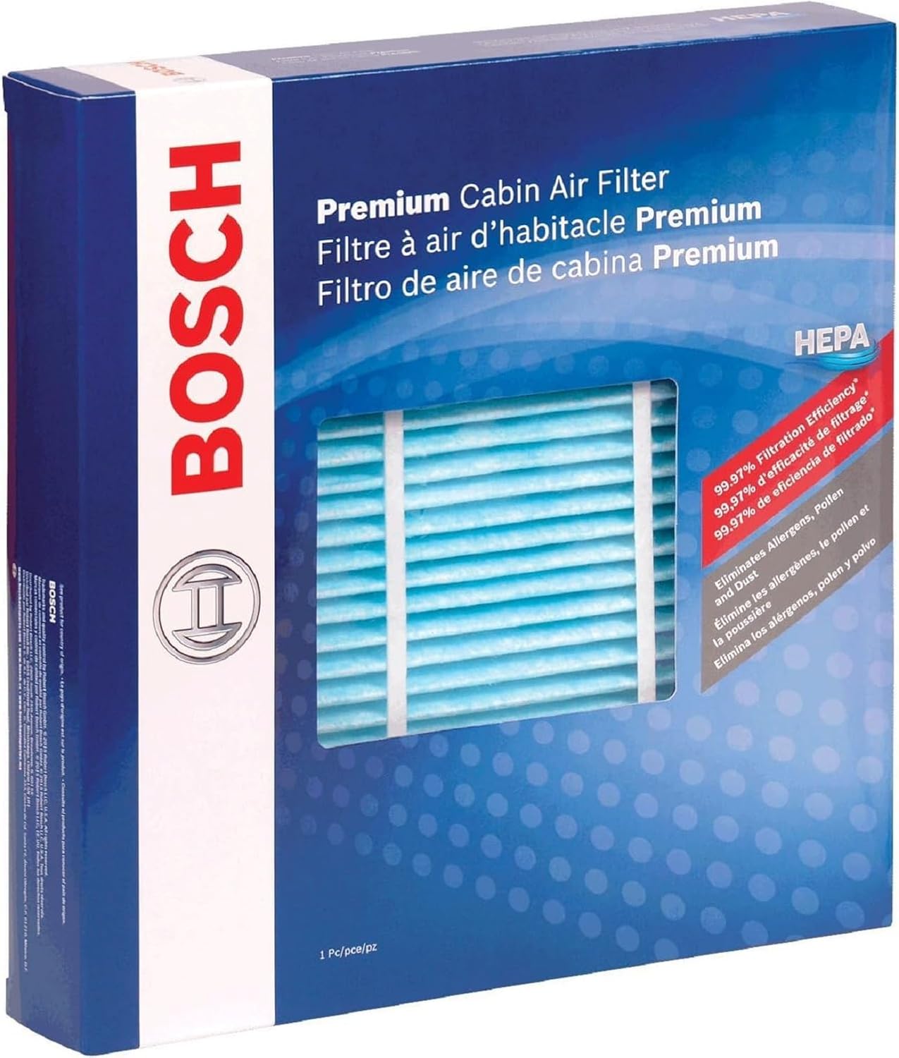 BOSCH 6013C HEPA Cabin Air Filter - Compatible with Select Buick Rendezvous, Terraza; Chevrolet Uplander, Venture; Oldsmobile Silhouette; Pontiac Aztek, Montana, Trans Sport; Saturn Relay