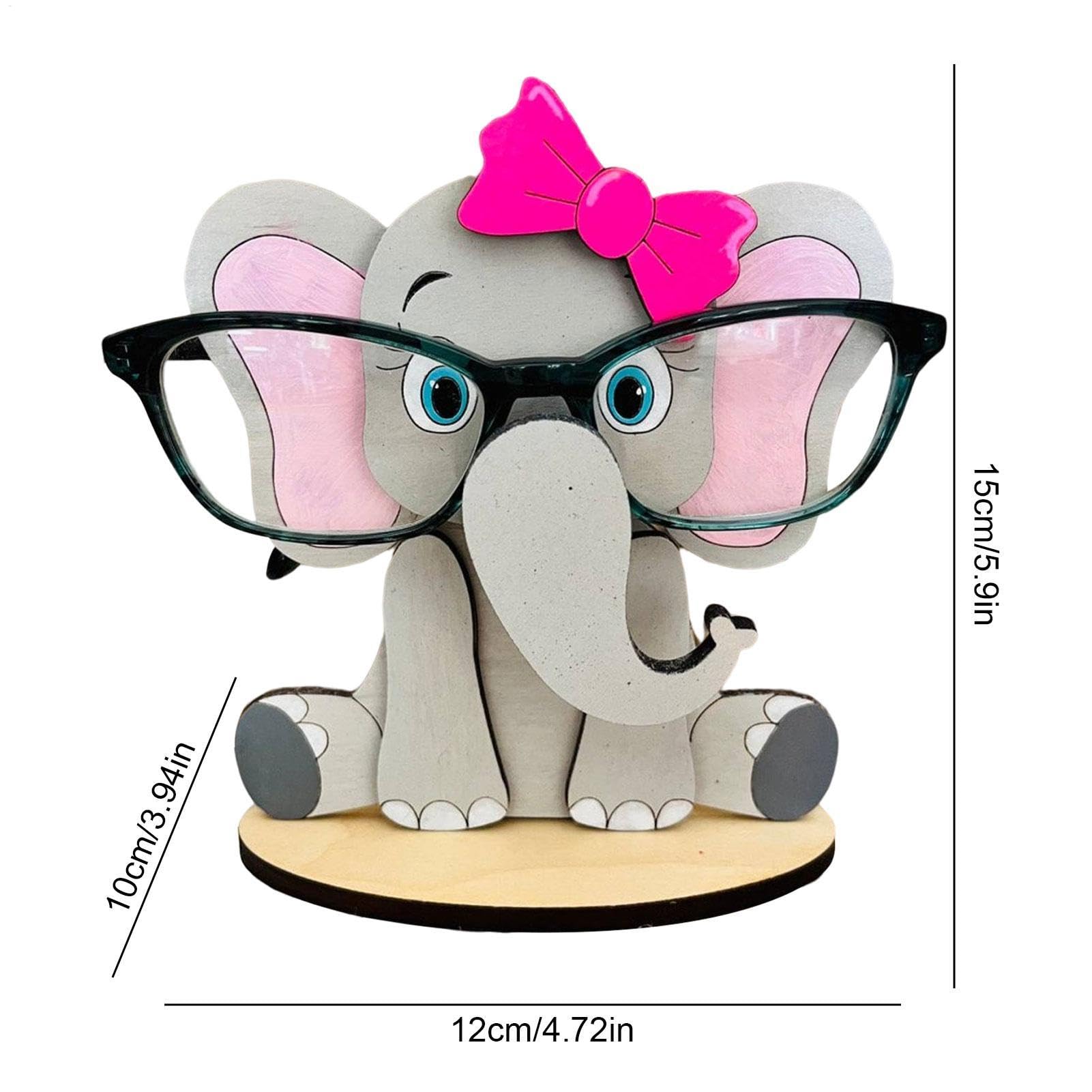 Portaocchiali a di cartone animato, organizer creativo da scrivania, simpatico supporto per occhiali a di animale, in legno, decorazione per bambini e adulti