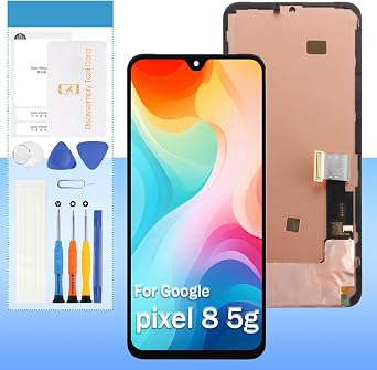OLED Screen Replacement for Google Pixel 8 5G LCD Display GKWS6,G9BQD 6.2" LCD Touch Screen Digitizer Assembly Replacement - Black - Tools Included