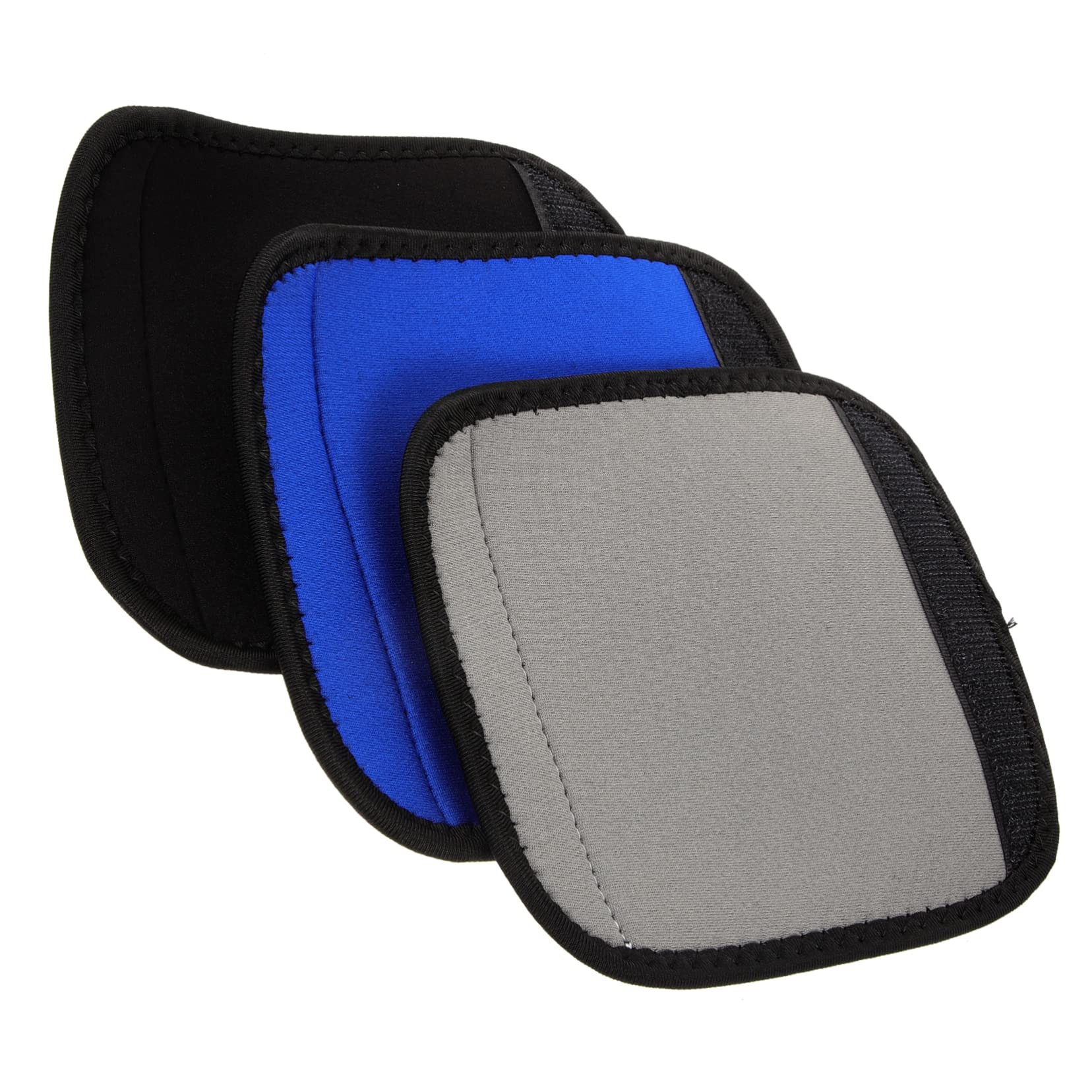 PACKOVE 12piezas Fundas para Asas De Equipaje Envolturas Antideslizantes para Maletas Cubiertas De para Bolsas De Mano Identificadores De Equipaje Colores Negro Azul y Gris