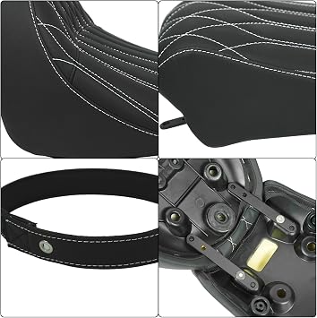 Driver Passenger Seat For Indian Super Scout Classic Bobber White | Front Rear Seat Pillion 2025-2025-up Super Scout Scout Classic Scout Bobber 101