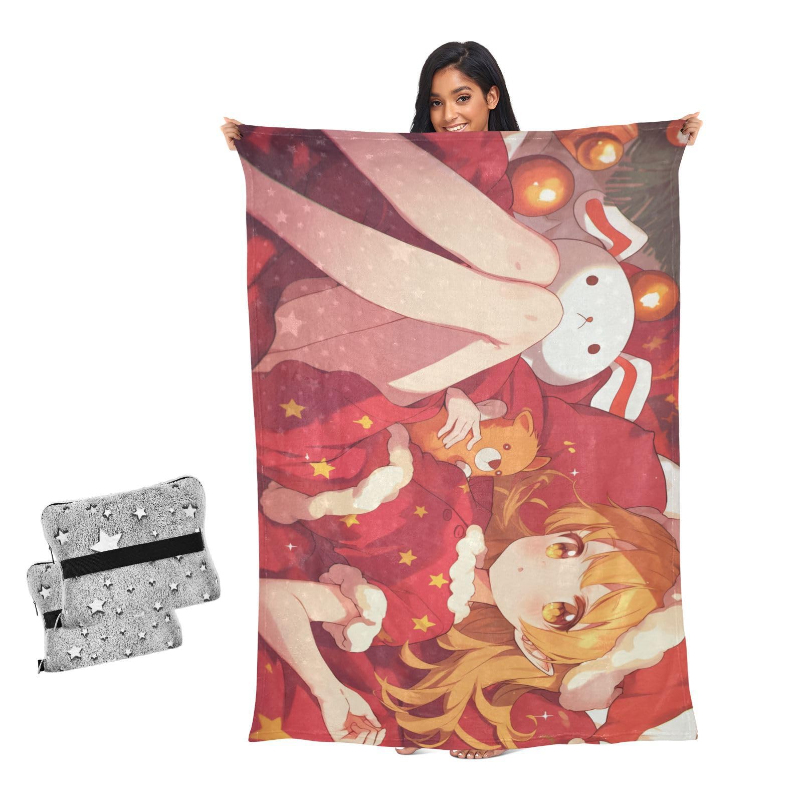 Jeté de lit doux et mignon pour filles idéal sur le canapé