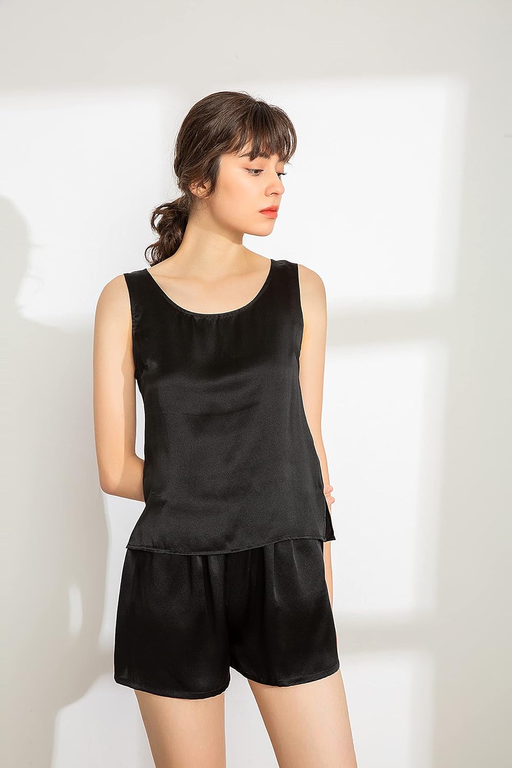 LEPTON 100% Mulberry Silk Camisoles for Women Tank Tops Shirts Ladies - Image 2