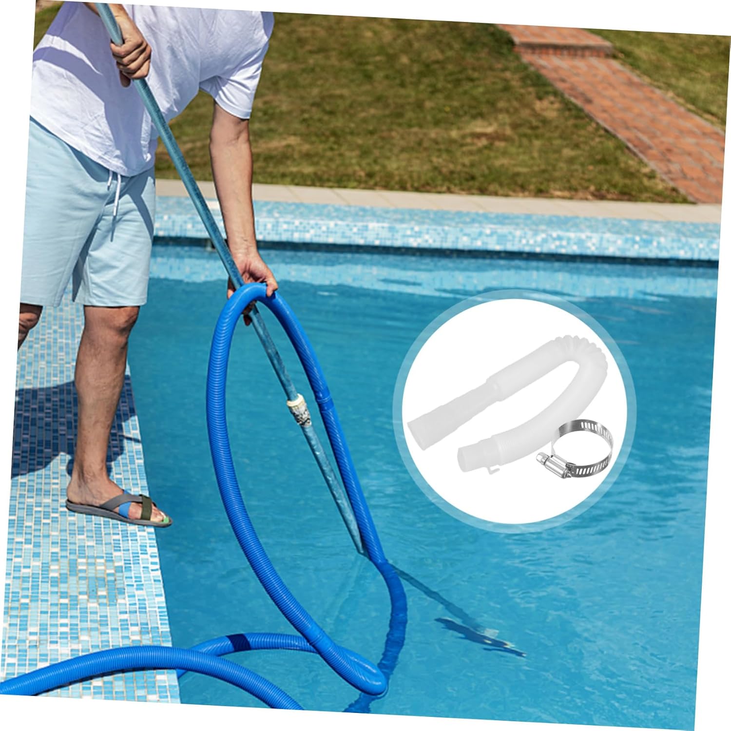 NOLITOY 9sets Flexible Pool Replacement Hoses Leak Filter Pump Hose for Swimming Pools Material