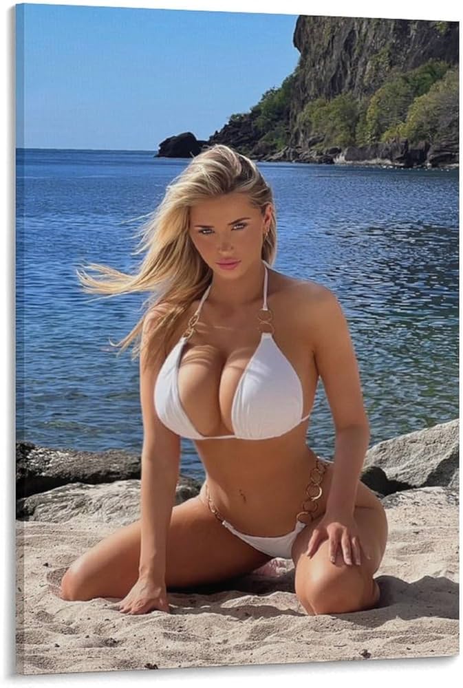 Amazon.com: Póster de modelo de Mikayla DemGaiter - Póster sexy con tetas grandes y sexys tetas sexys, póster estético enmarcado para bikini para niñas (17) lienzo pintura póster de arte de pared