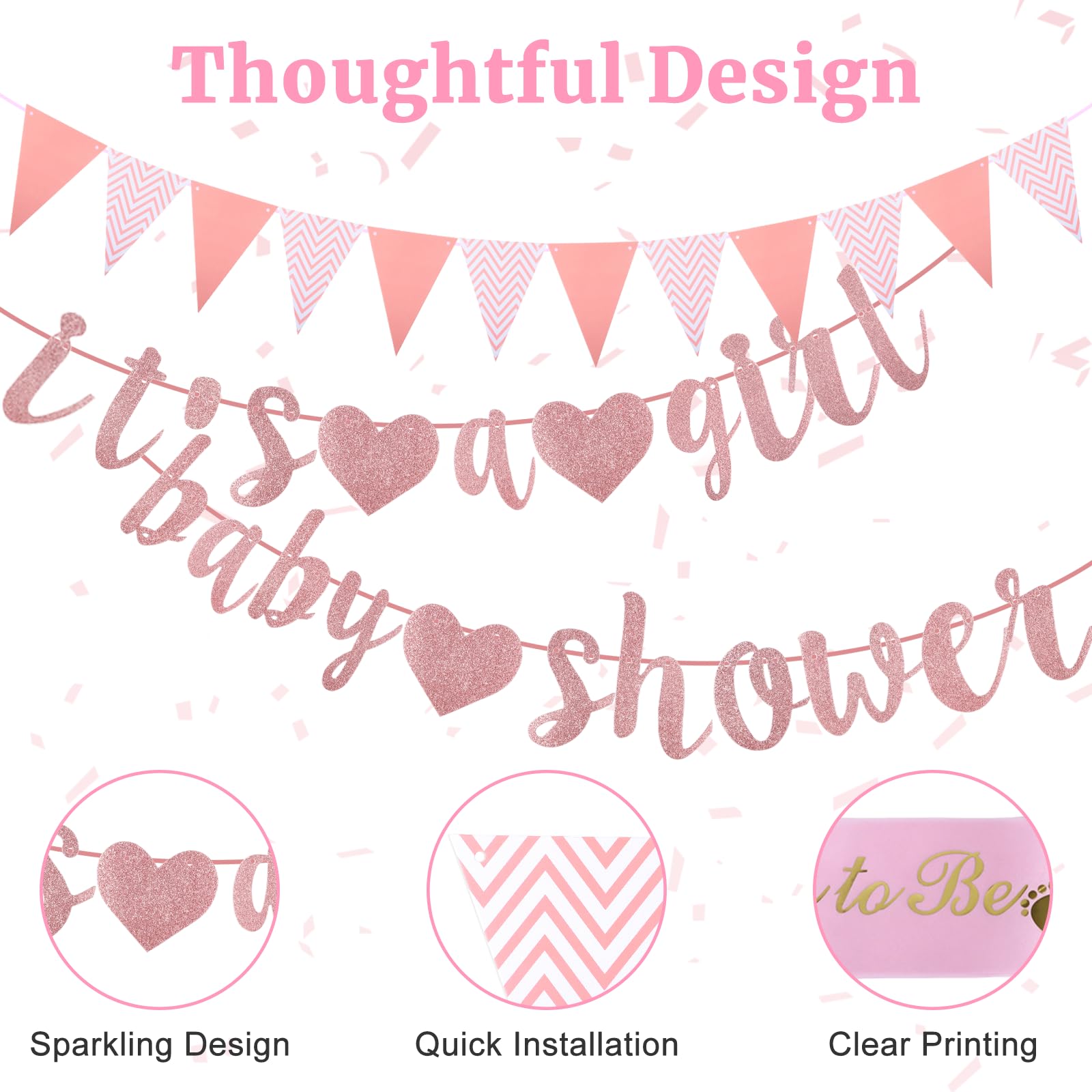 Pink Baby Shower Decorations Girl - Image 3