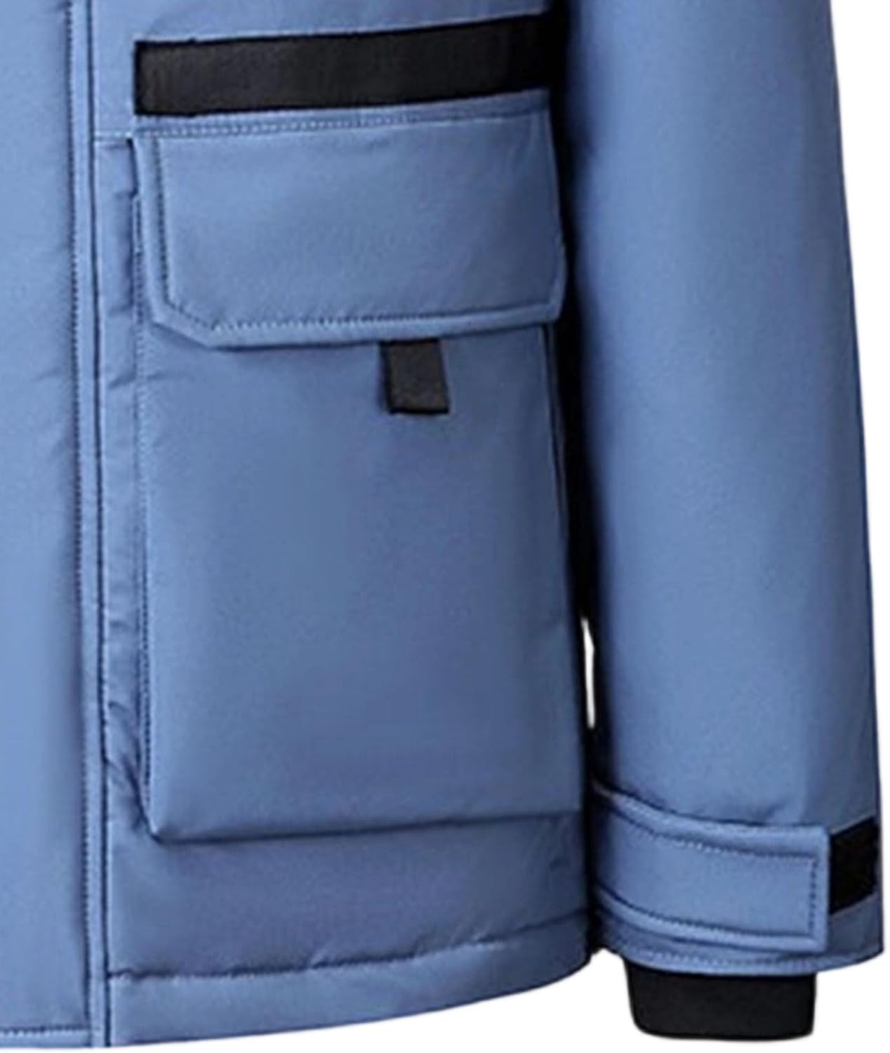 Maiyifu-GJ Men's Winter Ski Jacket Hooded Coat Windproof Warm Fleece Lined Parka Jacket Windbreaker