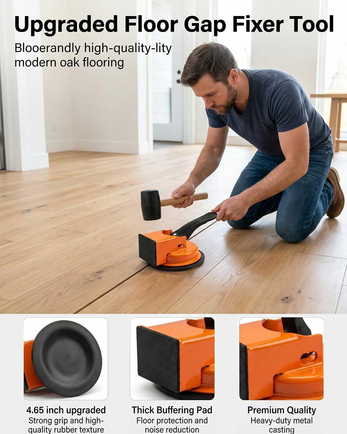 Floor Gap Fixer Tool, Suction Cup Floor Puller for Vinyl, Wood, Laminate – Adjustable Height Setter & Countertop Leveling Tool – Floor Repair Tool for Closing Gaps