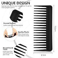 Vista 66 de Patelai Wide Tooth Comb Large Hair Detangling Comb for Curly, Wet Dry Hair, No Handle Detangler Accessories(White, Cyan)