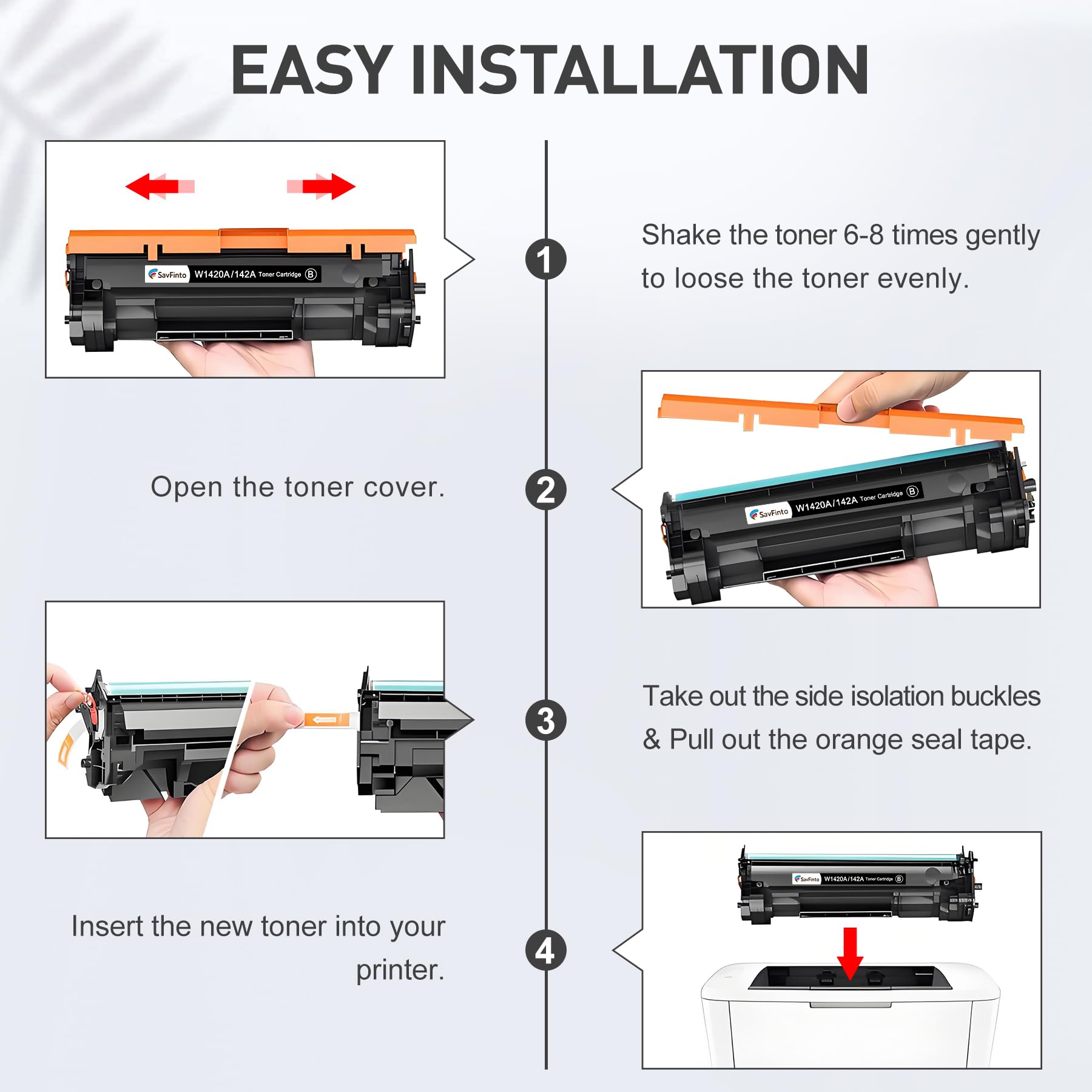 142A W1420A z chipem zamiennik tonera do HP W1420A 142A kartridże z tonerem kompatybilne z LaserJet M110 M110w MFP M139 M139w M140 M140w, niekompatybilne z drukarkami HP (z modelem E) (2