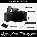 SUNGAIT Vintage Round Sunglasses for Women Men Classic Retro Designer Style