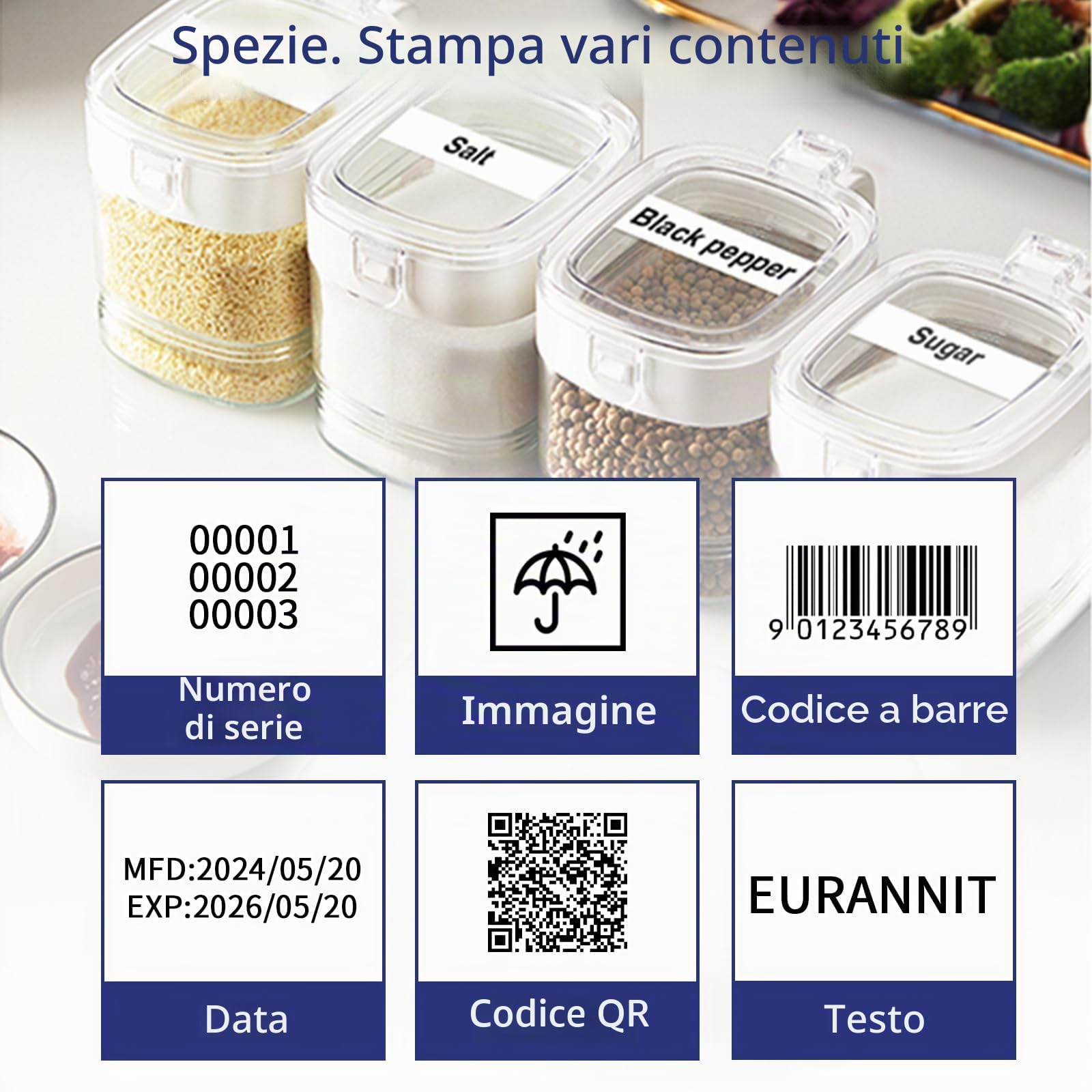 Mini stampante a getto d'inchiostro E98, stampante a getto d'inchiostro portatile con ugello da 12.7mm e touch screen 2.8" per testo codice di lotto logo data Stampa su qualsiasi superficie