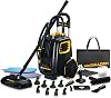 McCulloch MC1385 Deluxe Canister Steam Cleaner with 23 Accessories Chemical-Free Pressure Cleaning for Most Floors Counters Appliances Windows Cars and More 1 Pack of 1 Black