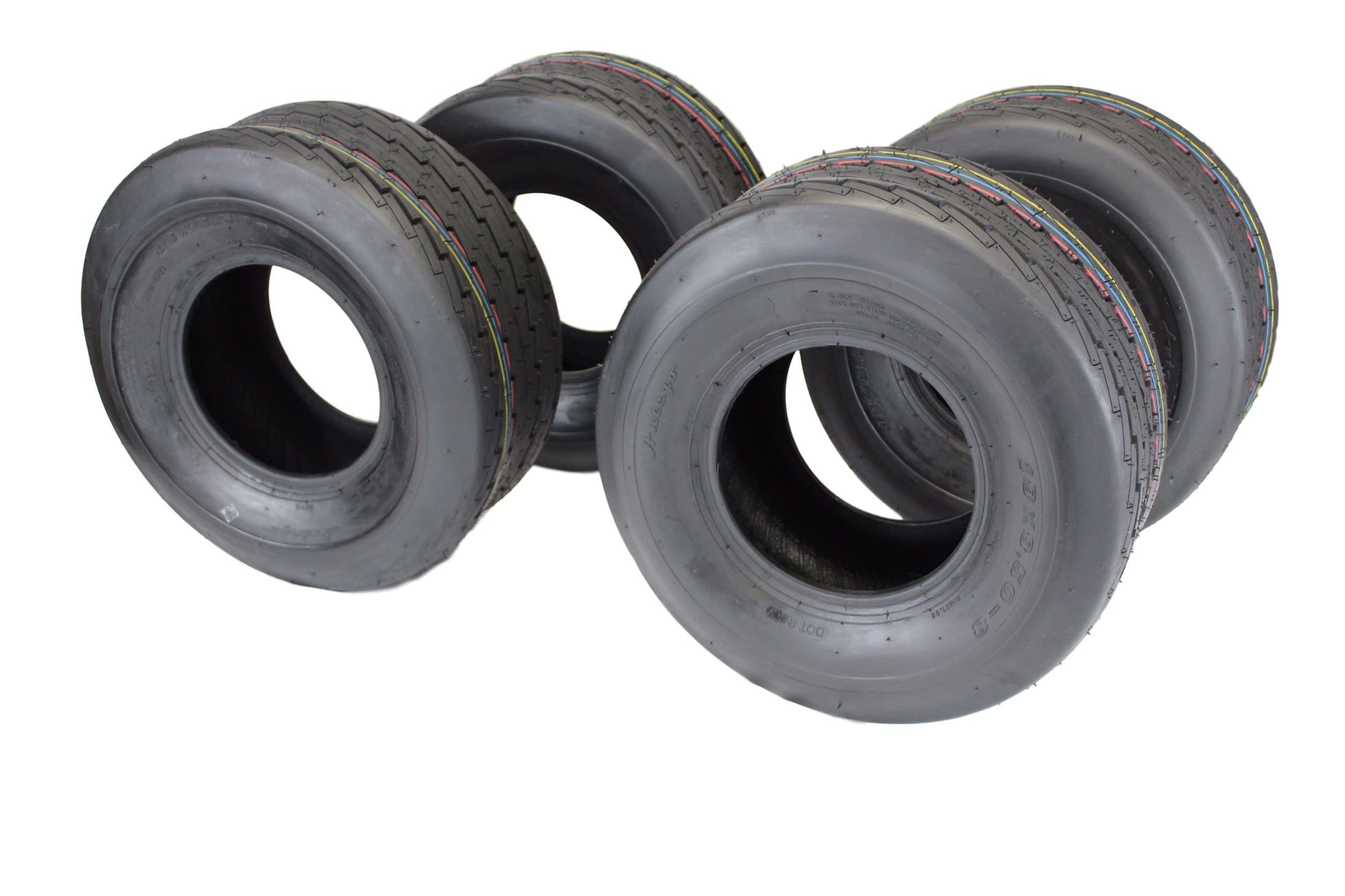 Set of Four 18x8.50-8 4 Ply Turf Tire for Golf Cart or Lawn Mower (4) 18x8.5-8