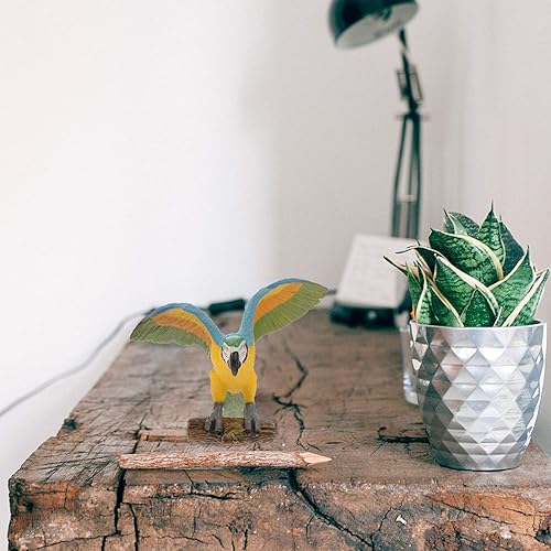 Miniatura 6 de Kisangel Figuras de loro realistas de plástico, figuras de animales de pájaro de vida silvestre, modelo de loro