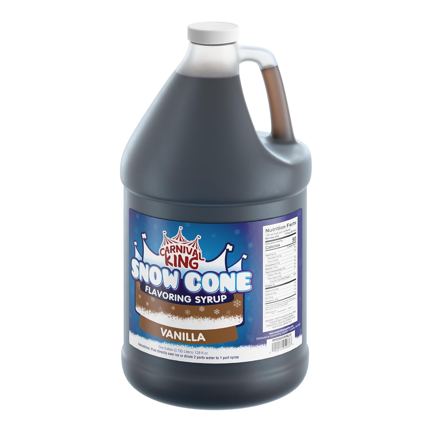 Carnival King Snow Cone Flavoring Syrup 1 Gallon 128 Fl Oz (Egg Custard)