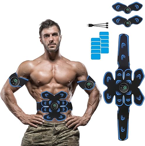 Estimulador ABS, entrenador de cinturón de tonificación abdominal, equipo de entrenamiento de abdominales, cinturón de ejercicio deportivo para