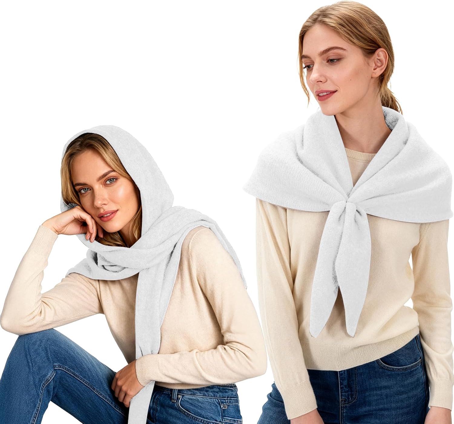 Pashmina Shawl Wraps for Women Poncho Shawl Knit Cape Cashmere Wrap for Evening Dresses and Daily Wear. - Image 5