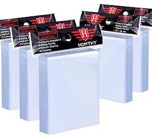 500 Counts Card Sleeves for Trading Cards Soft Penny Card Sleeves Clear Plastic Card Protectors Fit for Baseball