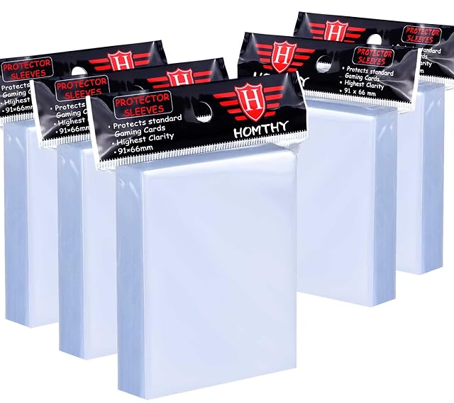 500 Counts Card Sleeves for Trading Cards Soft Penny Card Sleeves Clear Plastic Card Protectors Fit for Baseball