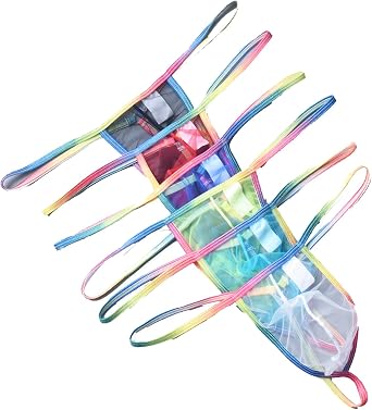 Mens Mesh Thong Underwear Low Rise G String, Sexy Briefs Bikini Swimwear 6Pack