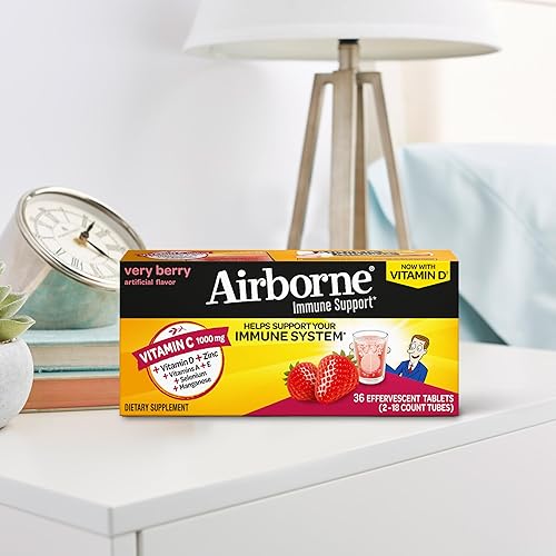 Miniatura 17 de Airborne, fórmula efervescente saludable de cereza, tubos de comprimidos 218, 1, 1