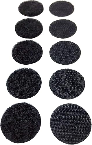 Sujetadores estilo moneda de ganchobucle de 34" - 50 juegos - Color negro