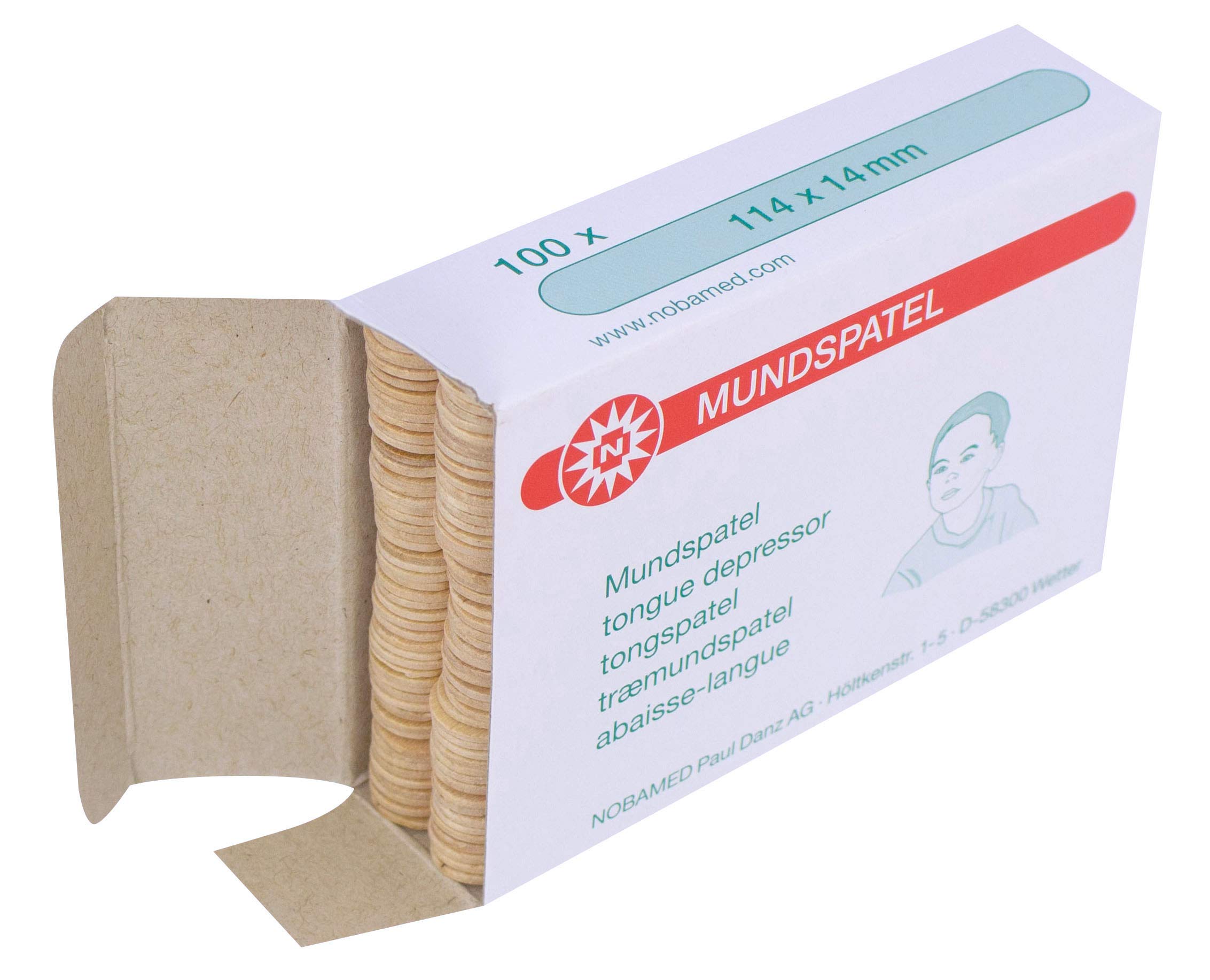 1000 Spatule en Bois Différentes Tailles - Klein: 114mm x 14mm