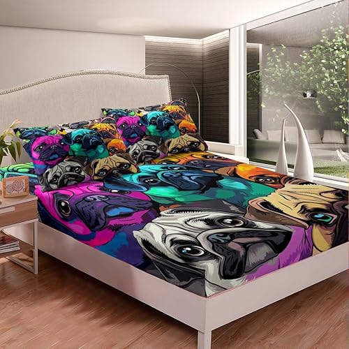 Miniatura 8 de Juego de sábanas bajeras de tren para niños, ropa de cama de tractor, para niños, decoración de dormitorio, caricatura, acuarela, sin parte