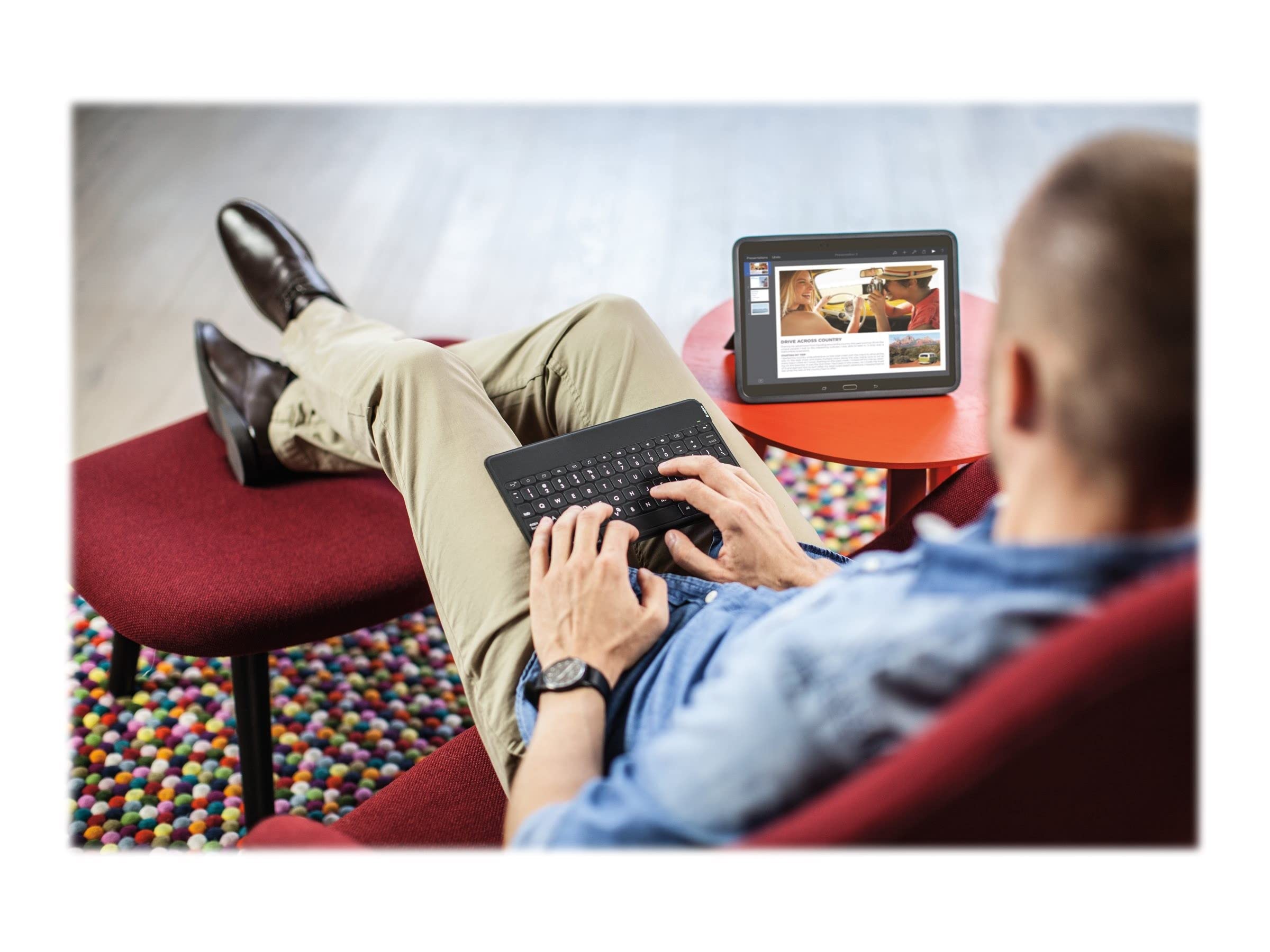 Logitech Keys-to-Go – Kabellose Bluetooth-Tastatur Für Tablet & Smartphone – Ultraleicht & Geräuschlos