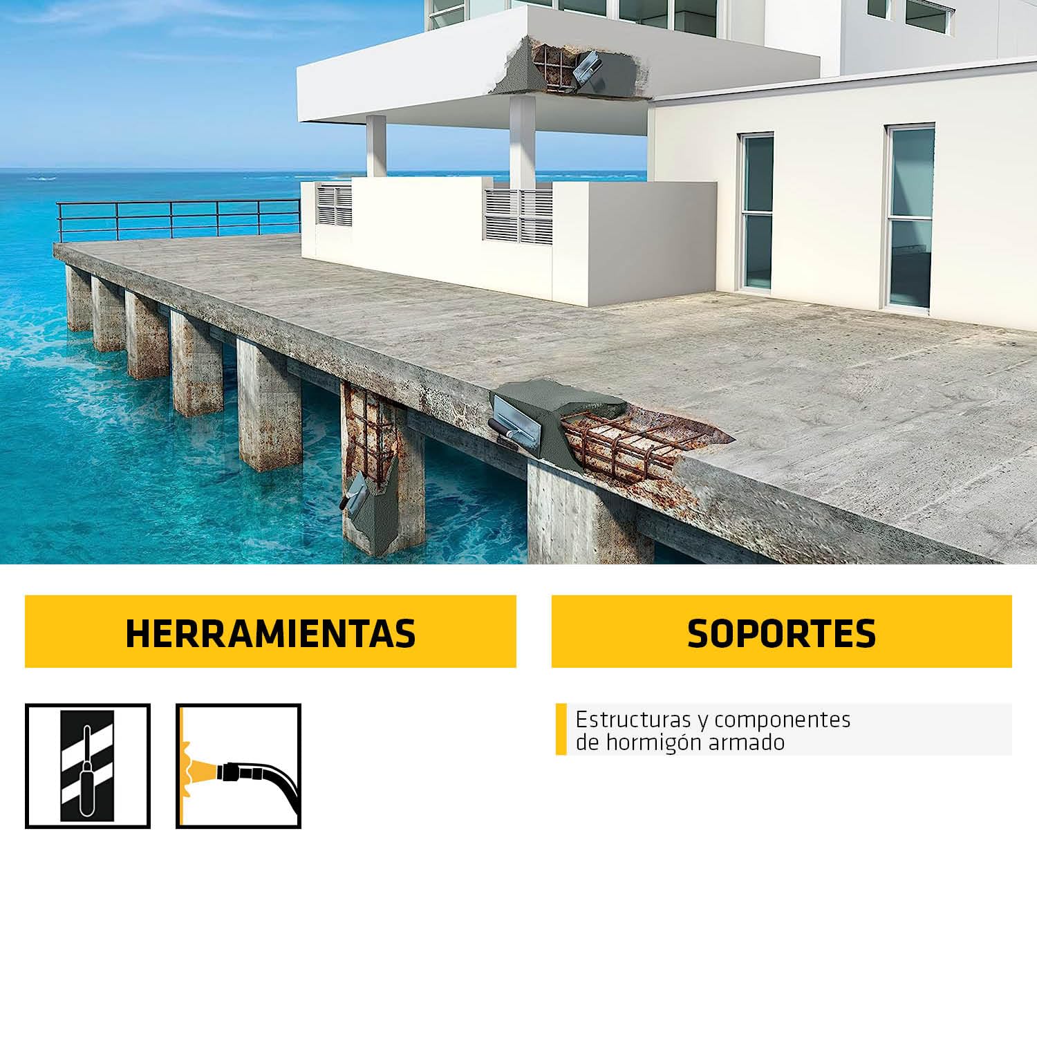 SIKA - Mortero cementoso reparación R4 - SikaMonoTop-4100 Protect - 25kg | Reparación y protección de hormigón armado - Impermeabilización - Clase R4 - Alto rendimiento