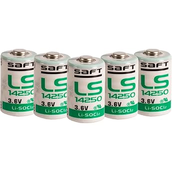 Saft Pack of 5 LS14250 3.6V 1/2 AA White