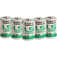 Saft Pack of 5 LS14250 3.6V 1/2 AA White
