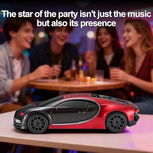 Miniatura 6 de WS-660 Hypercar Replica Altavoz Bluetooth con pantalla LED Starry-Sky, portátil con sonido HD, luz de fiesta LED, emparejamiento TWS, reproducción