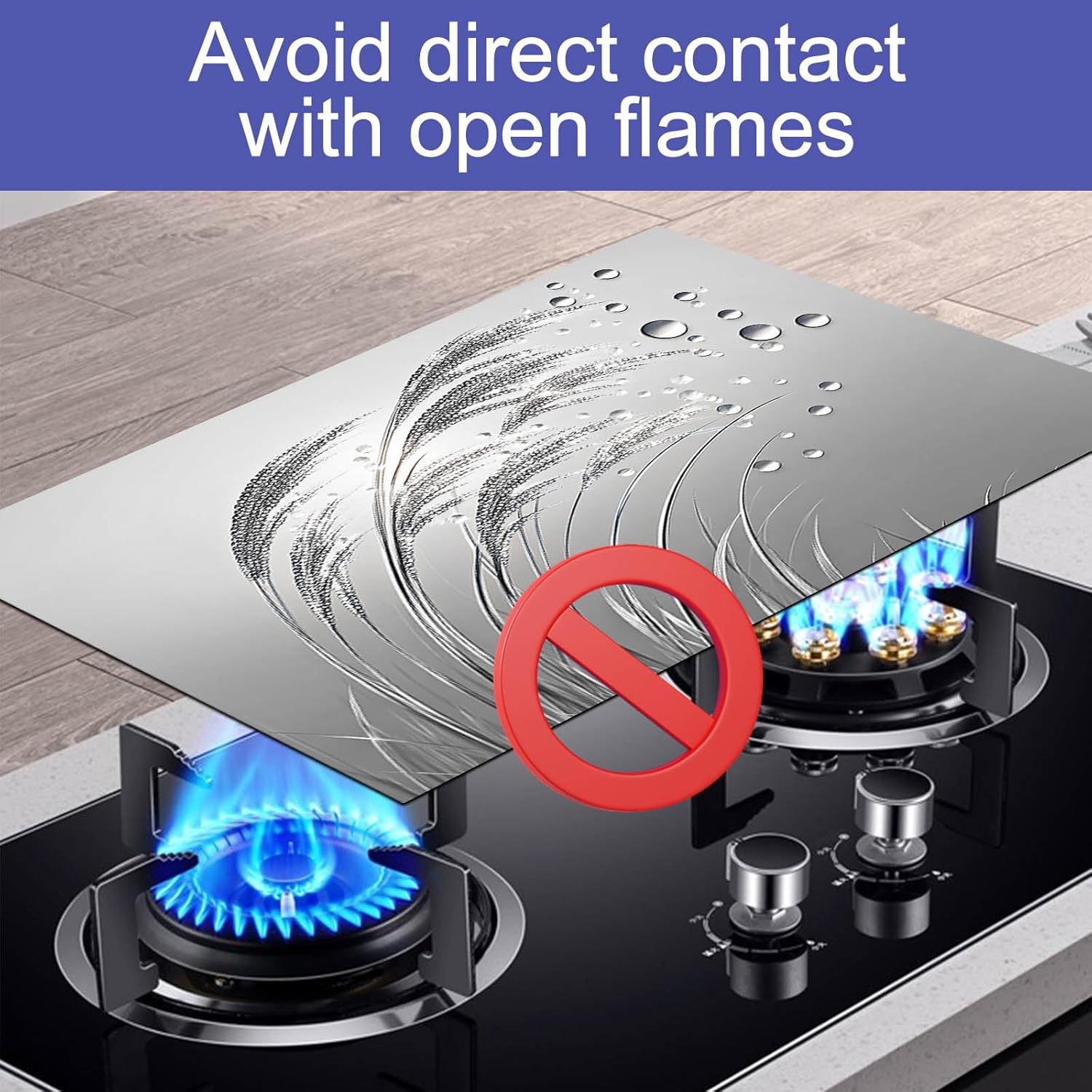 HOMETITUTE Stove Top Cover 28x20 Inch Diatomite Silver Reed and Dew Kitchen Decor Glass Stovetop Decorator Mat Electric Stove Glass Top Cover Heat Resistant Pad Dish Drying Mat
