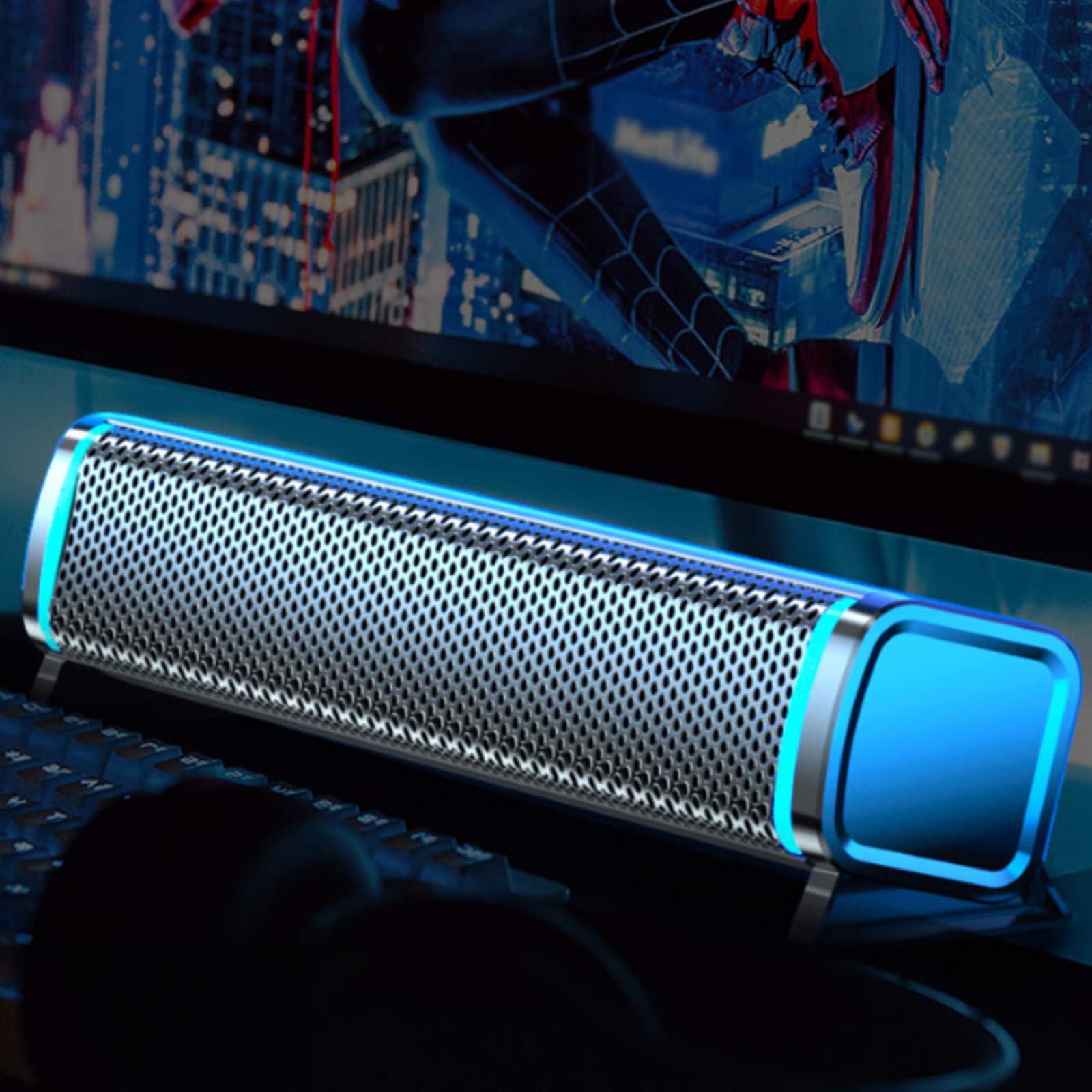 Subwoofer Soundbar Odporny na brud i zużycie System 2.0 Osiągnij odtwarzanie, a obudowa wykonana jest ze stopu aluminium, zintegruj się z biurem i życiem rodzinnym The New