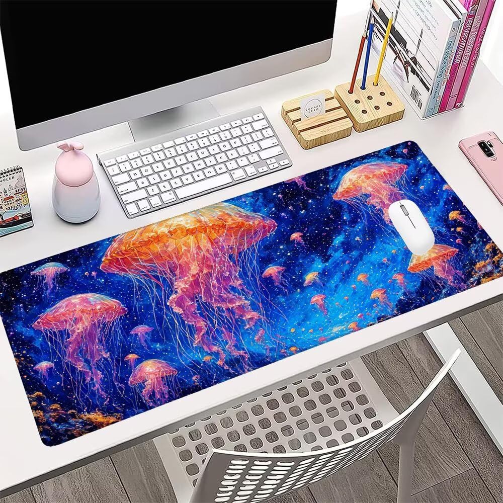Alfombrilla de Mouse para Juegos, Blu, XXL, Antideslizante, Impermeable, Diseño de Sogno, Extendido, Grande, 1200x600x3mm, para PC, Laptop, Ufficio, Famiglia d-808