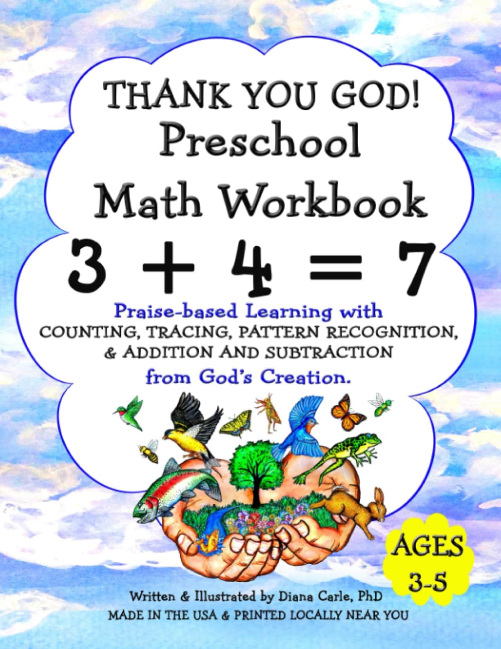 THANK YOU GOD! Preschool Math Workbook: Preschool math for kids; Christian math workbook ages 3-5