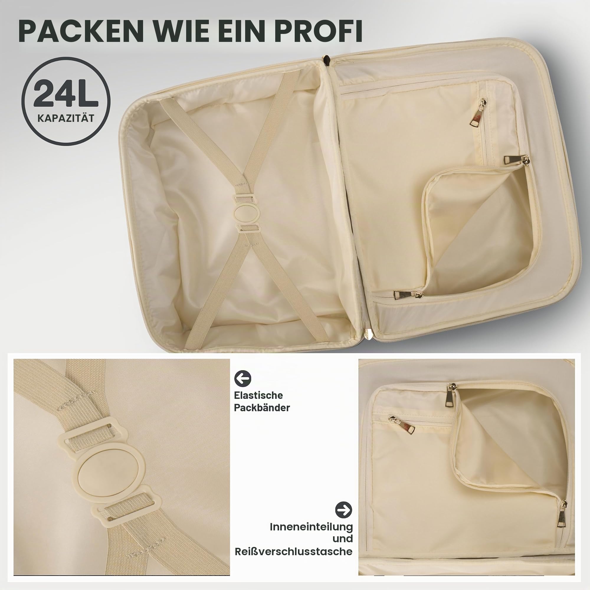 Cabin Max Paxos 24L Unter-Sitz Kabinentasche – ShapeSafe™ Hartstruktur-Rucksack – Passend für Ryanair, EasyJet & Handgepäck-Bestimmungen der meisten Airlines