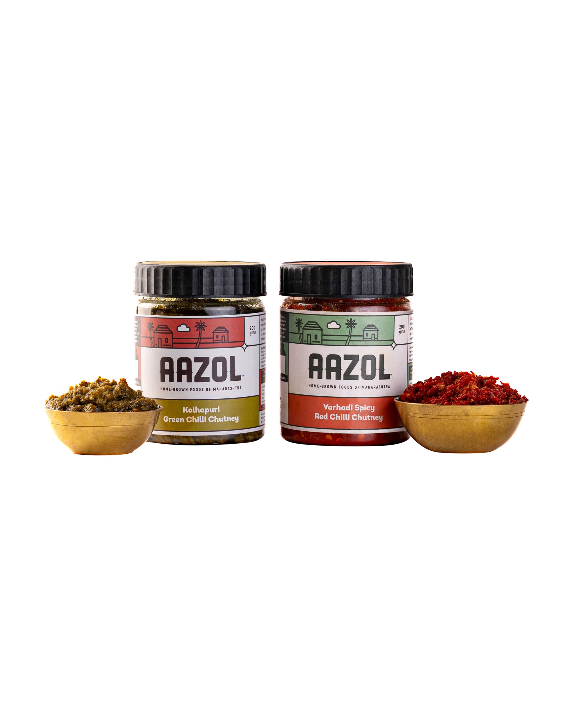 Aazol Thecha Combo | Green Chilli Chutney - 200g | Spicy Red Chilli Chutney - 200g (B09JCK23LC) Amazon Price History, Amazon Price Tracker
