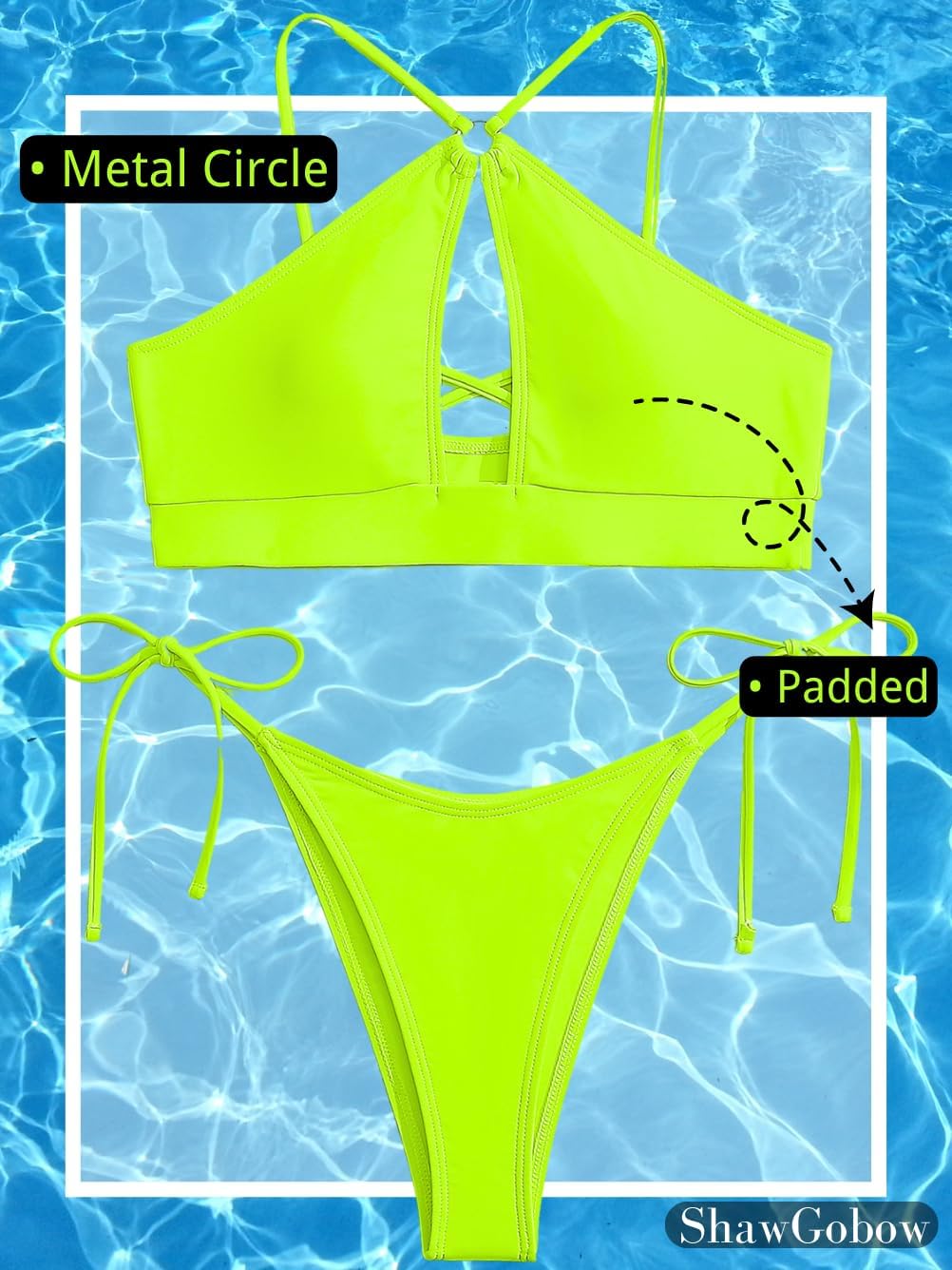 Sexy Keyhole Bikini, Cutout, High Cut, Low Rise, 2 Piece - Image 4