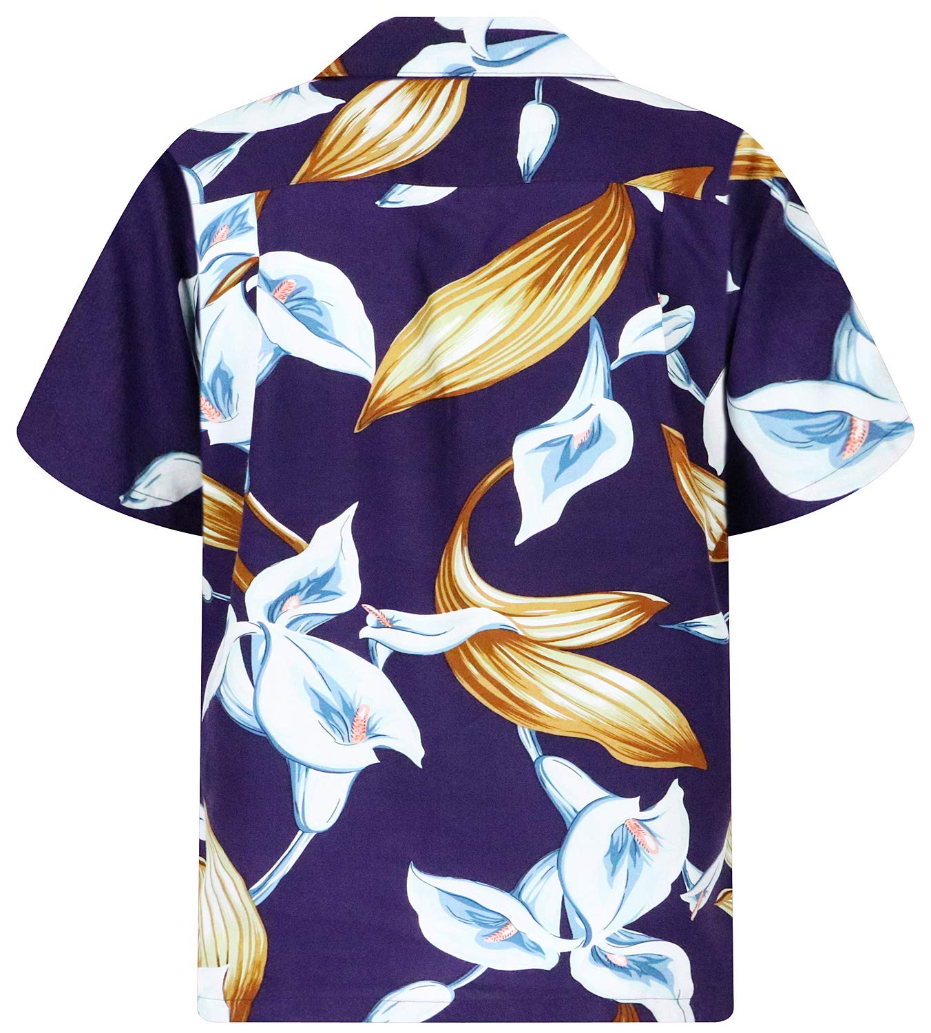 King Kameha Original Paradise Found - Camisa hawaiana para hombre, manga corta, bolsillo frontal, estampado hawaiano Magnum Tom Selleck