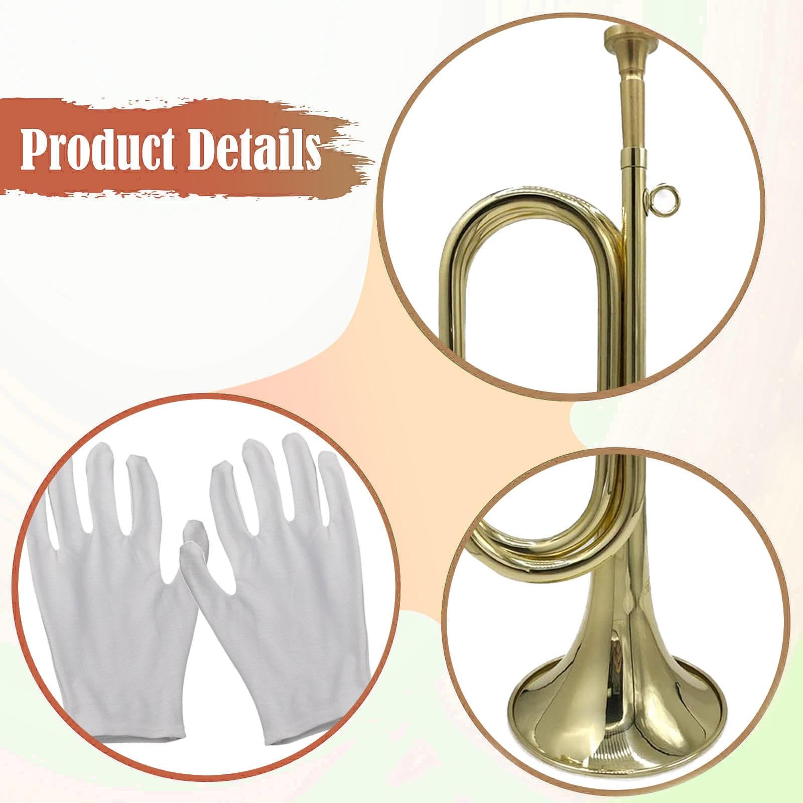 F Fityle Trompeta, instrumento de viento metal, instrumento musical ligero, trompeta de caballería para principiantes, espectáculos, orquesta, niños y, Style B