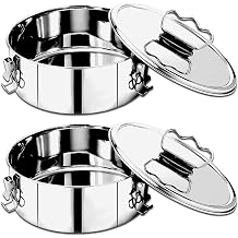 Flan Mold with Lid, Flanera Flan Mold 7.57.53in, Capacity 1.5 QT Baking Flan Maker, Flan Pan Stainless Steel with Lid and Handle for Fast Pot Making Cheesecake Cupcake Pudding