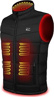 Gohero Herren Leichte Heizung Tank Top mit Große Kapazität Batterie Aufladen Schwarz Heizung Tank Top, Large