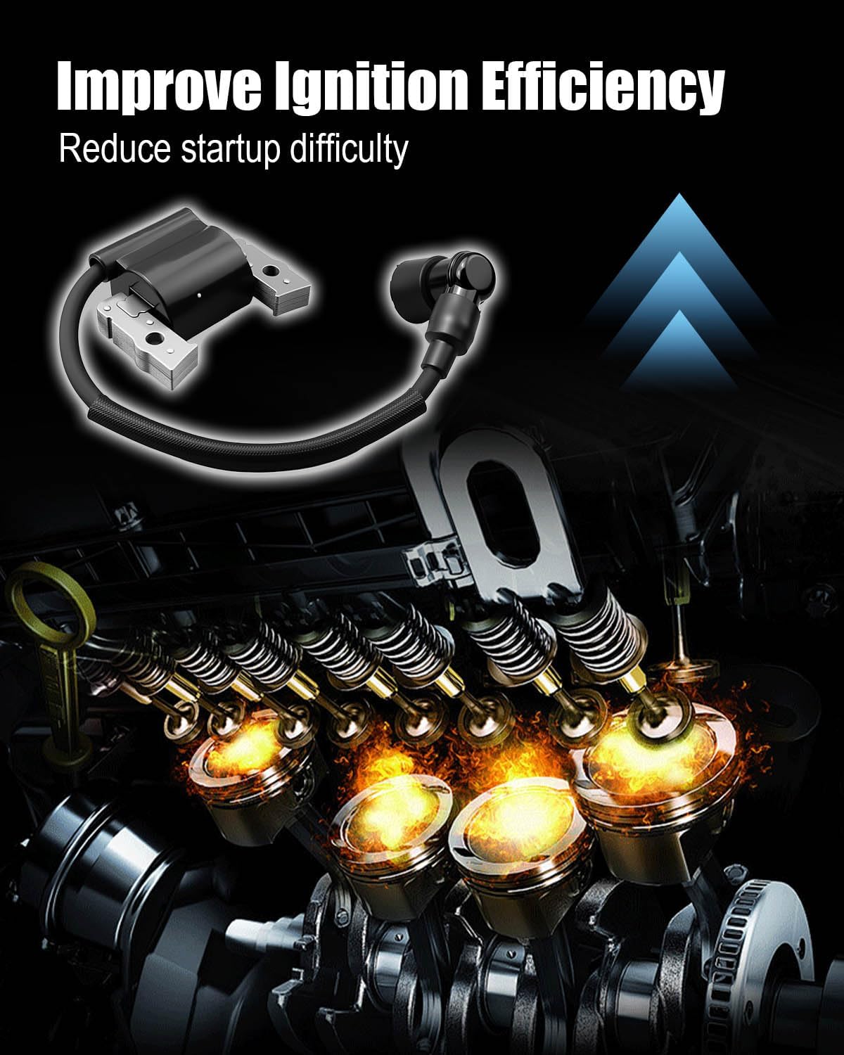 2PCS 21121-6004 21121-6005 Ignition Coil Fit for Kawasaki FD671D FD711D FD750D FD791D