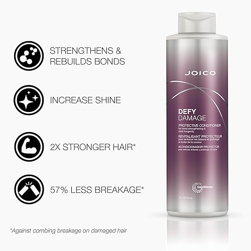 Miniatura 4 de Joico Defy Damage - Juego de champú y acondicionador protector  Para cabello teñido  Fortalece los lazos y conserva el color del cabello  Con aceite