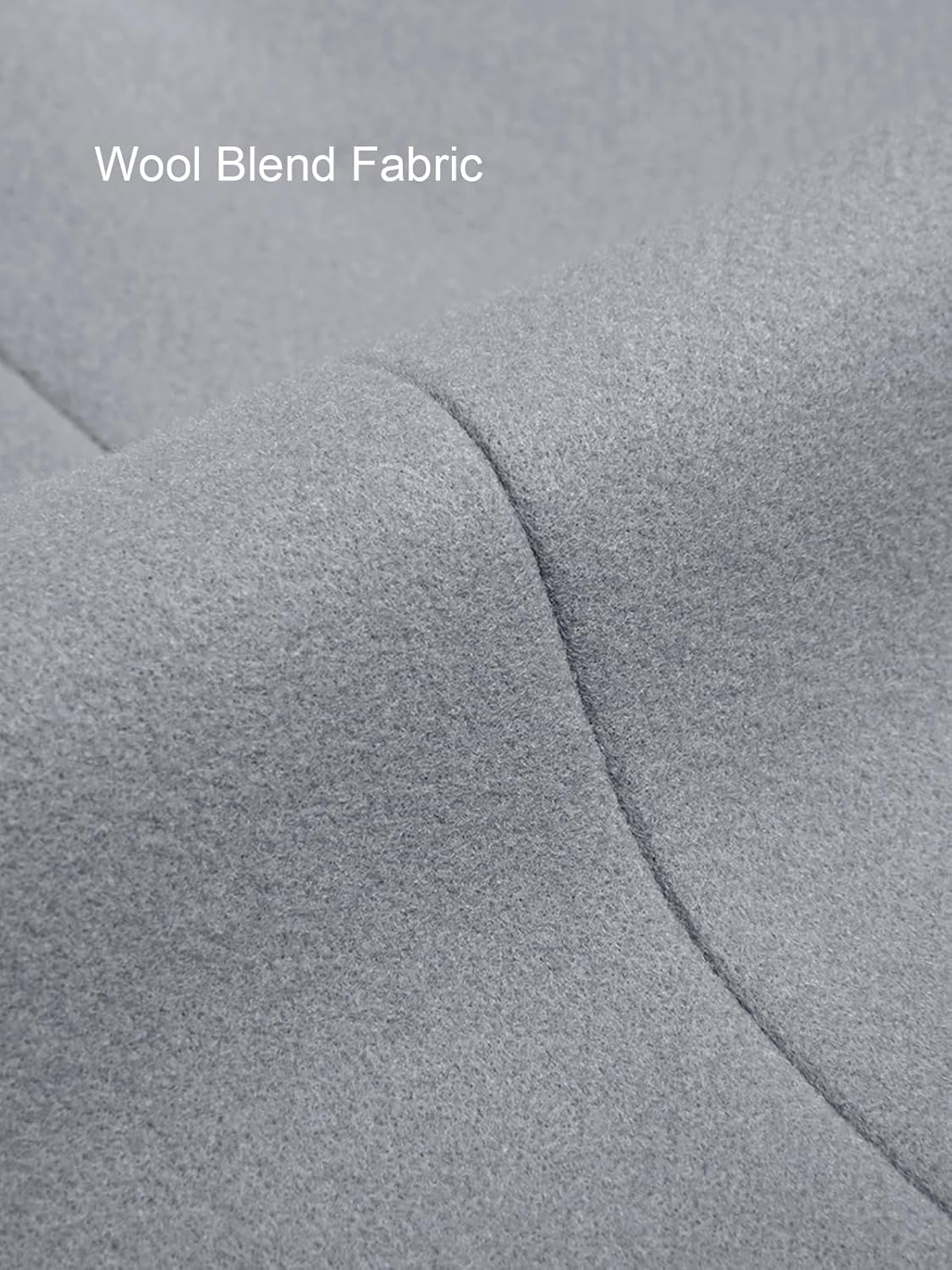 Runcati Men's Pea Coat with Detachable Plaid Scarfs Fall Single Breasted Wool Blend Trench Coat Winter Overcoat - Image 6