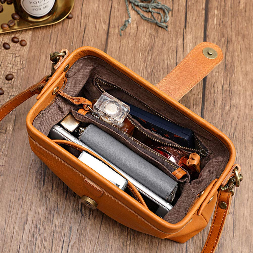 Retro handgefertigte Arzt-Tasche, Umhängetasche Damen, Vintage-Stil, Leder, Umhängetasche