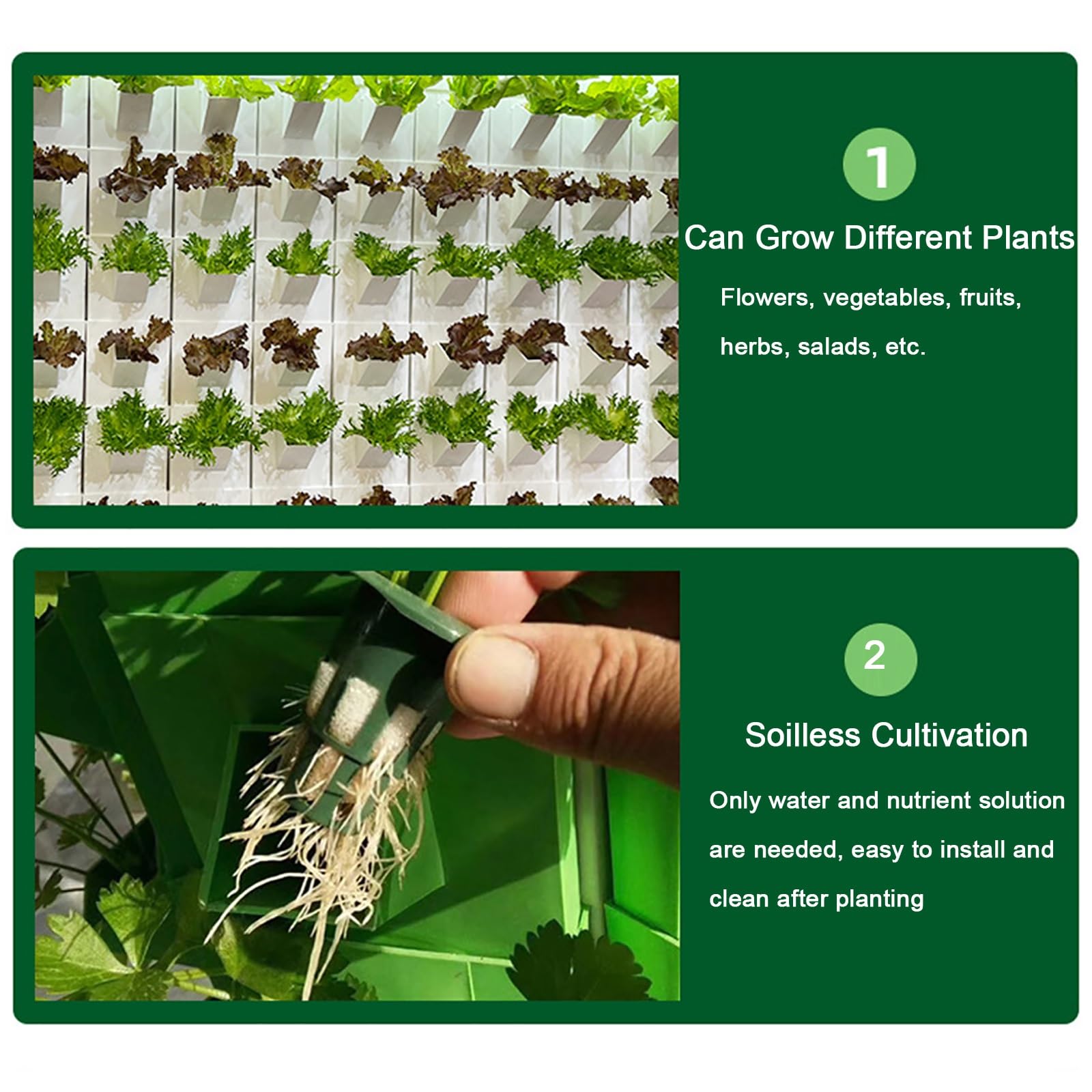 Sistema de cultivo hidropónico, torre vertical para frutas, verduras, hierbas y verduras, kit completo para jardinería interior